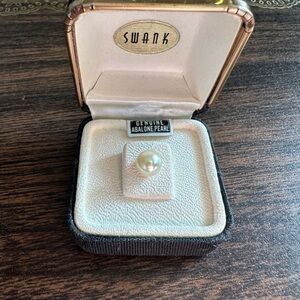 SWANK Tie Tack with Abalone Pearl